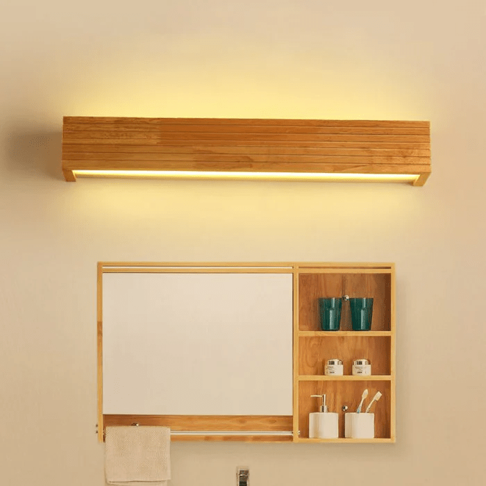 Modern Wooden Wall Light Fixture – Energy-Efficient LED Sconce for Home Interiors, Rustic Design for Living Room, Bedroom, Hallway 1