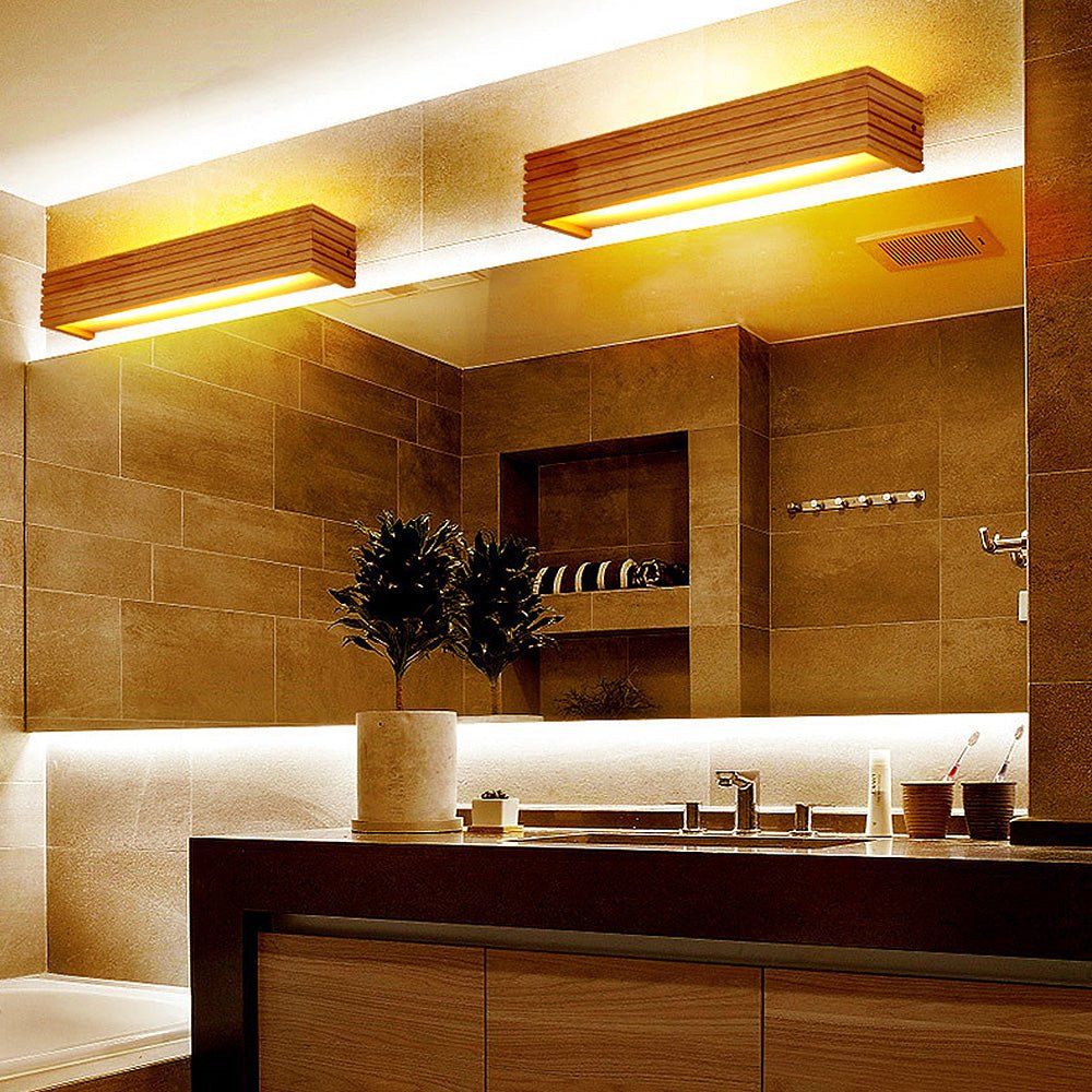 Modern Wooden Wall Light Fixture – Energy-Efficient LED Sconce for Home Interiors, Rustic Design for Living Room, Bedroom, Hallway 7