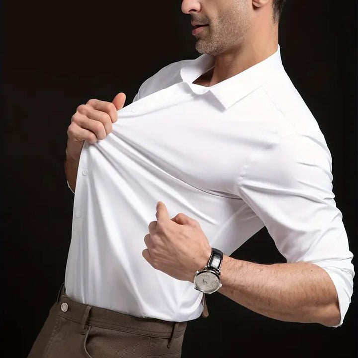 Monroe Wrinkle Resistant Stretch Dress Shirt Product Image 04