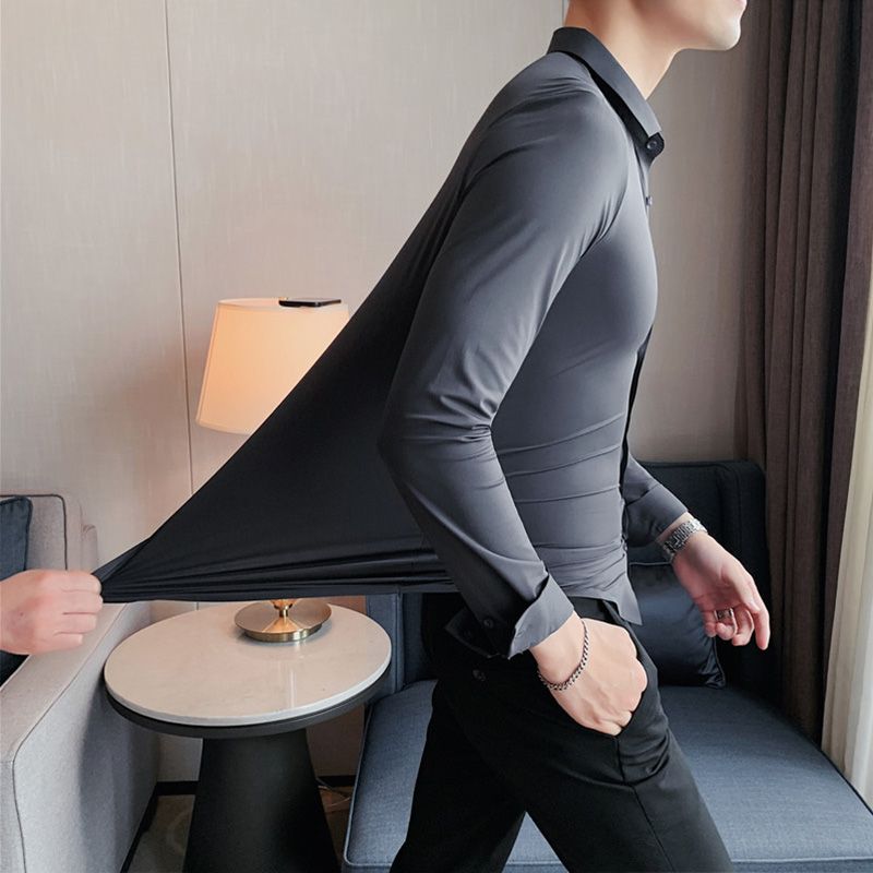 Monroe Wrinkle Resistant Stretch Dress Shirt Product Image 06