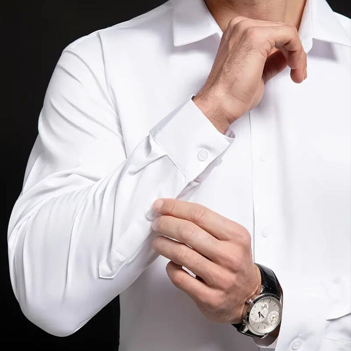 Monroe Wrinkle Resistant Stretch Dress Shirt Product Image 07