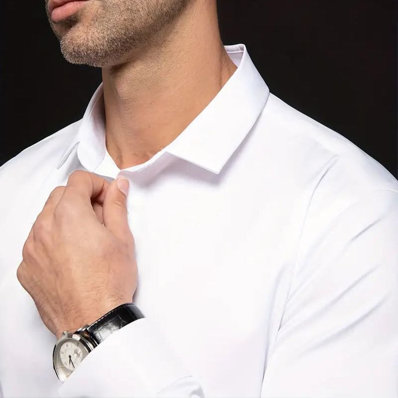 Monroe Wrinkle Resistant Stretch Dress Shirt Product Image 08