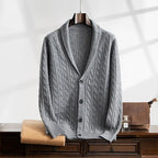 "Montague" 100% Pure Cashmere Sweater (Gray XXS) - | Zavonix