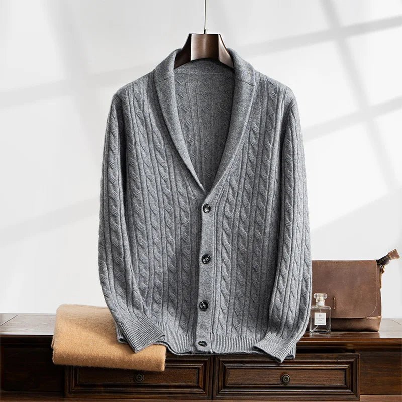 "Montague" 100% Pure Cashmere Sweater (Gray XXS) - | Zavonix