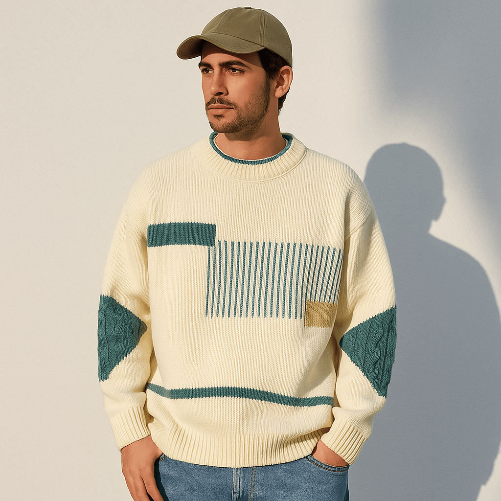Montare Patch Sweater (White XS) - | Zavonix