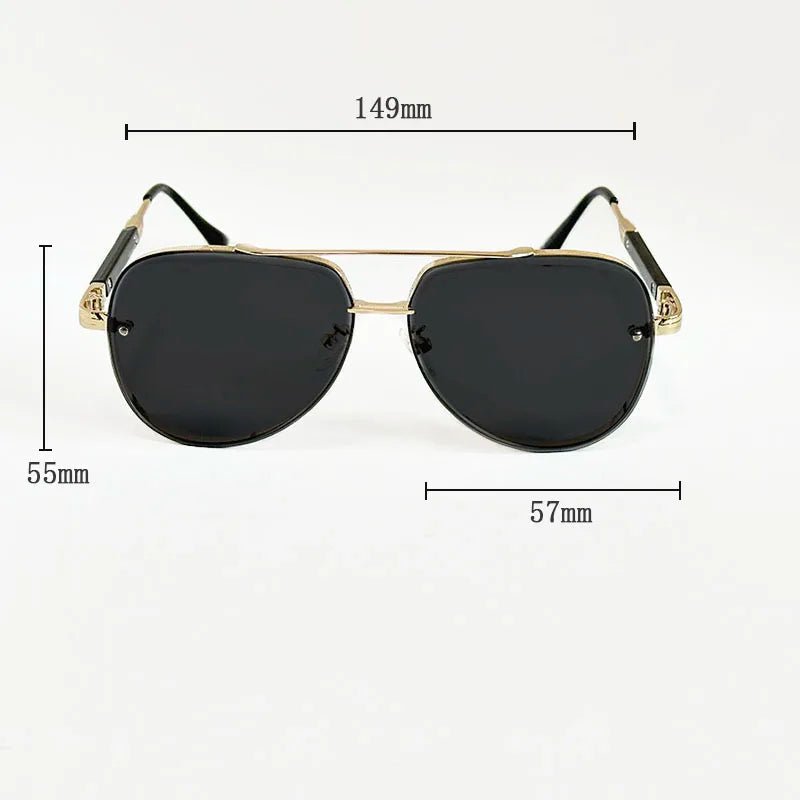 "Monte Carlo" Aviator Stainless Steel Sunglasses (Brown ) - Sunglasses | Zavonix