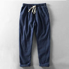 Monto Flax Trouser (Navy XS) - | Zavonix