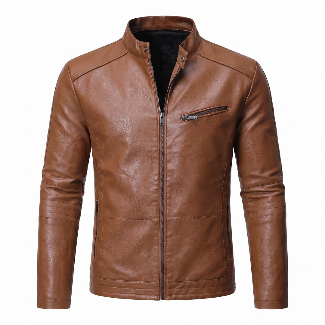 Mordelwyn Leather Moto Jacket product image 1