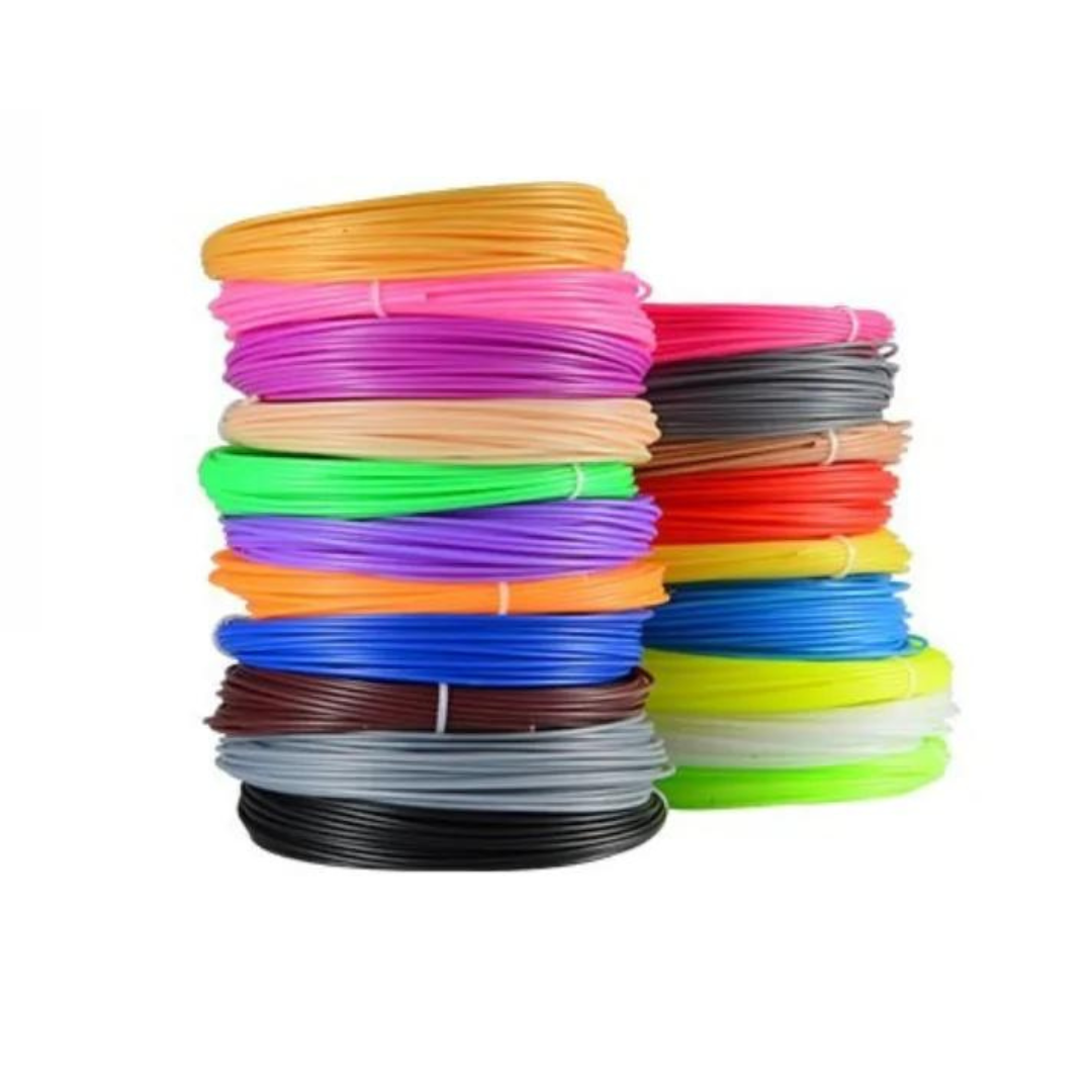 Colorful filament coils for 3D drawing projects
