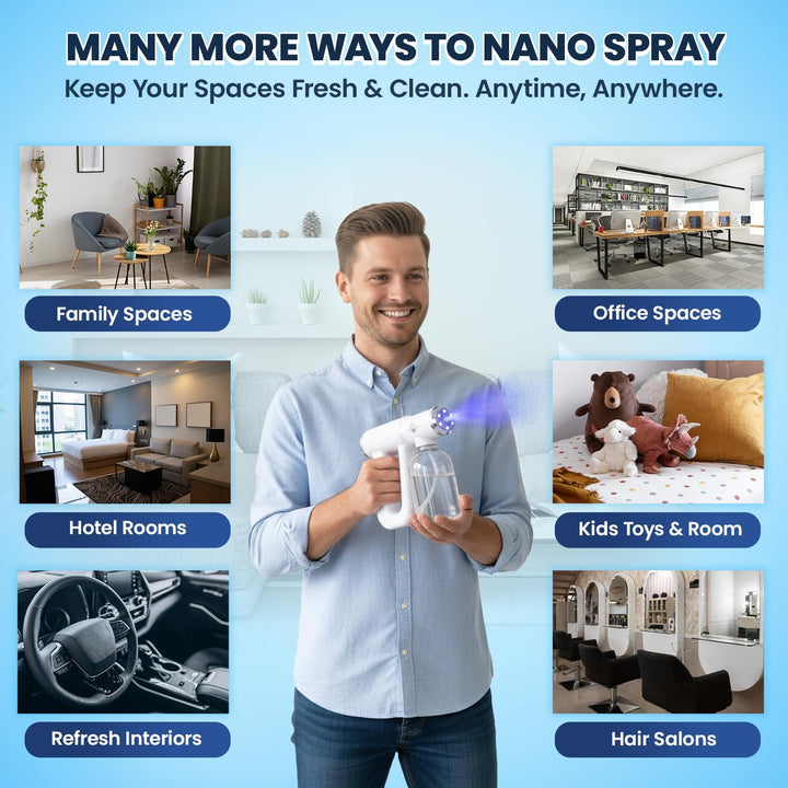 Nano Mist Spray Gun | Rechargeable 300ML for Efficient Cleaning 5
