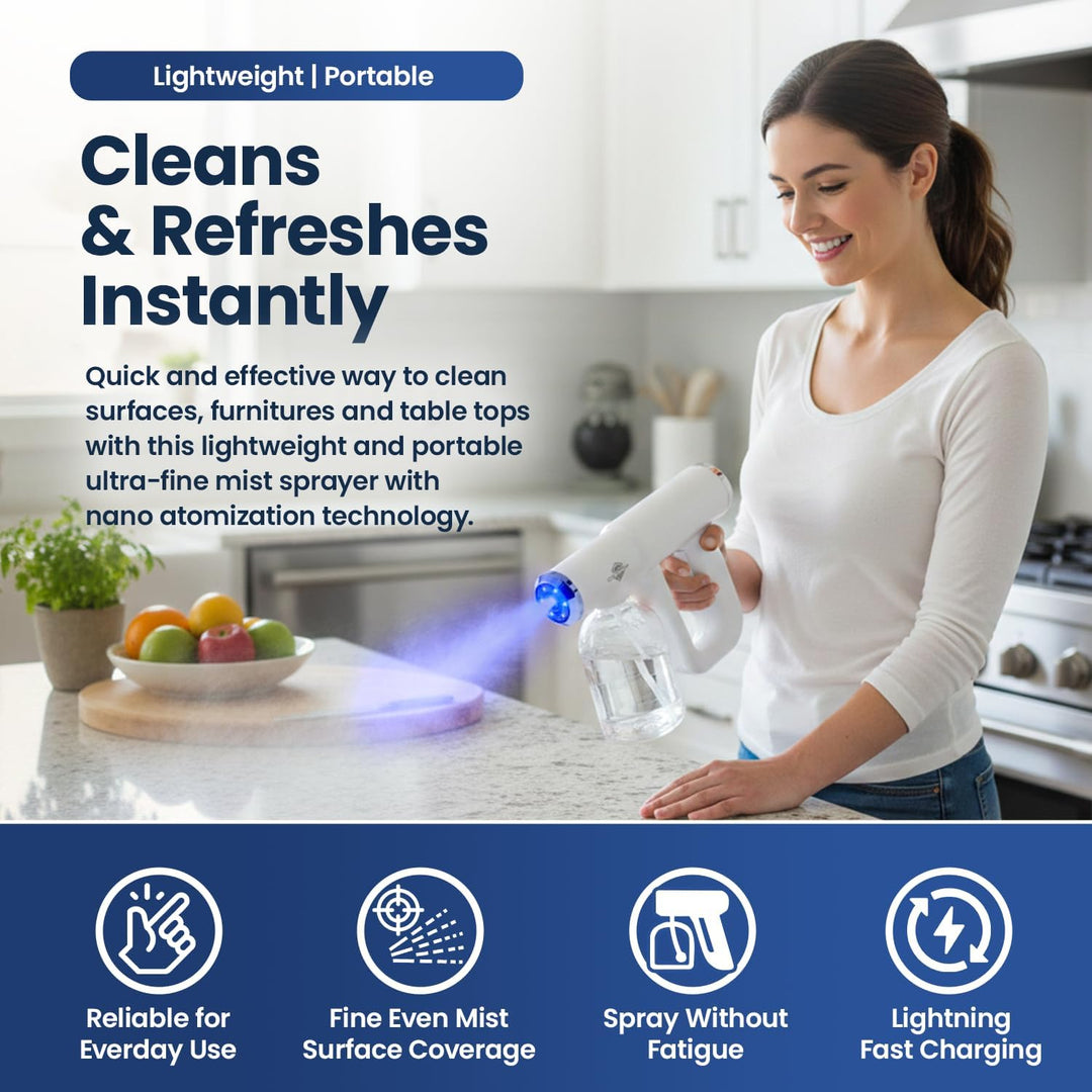 Nano Mist Spray Gun | Rechargeable 300ML for Efficient Cleaning 4