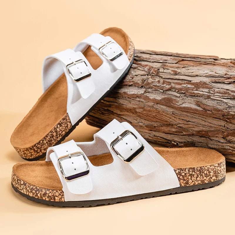 Natura™ Organic Leather Slippers (Brown US 5.5 - 6 / EU 36 - 37) - | Zavonix