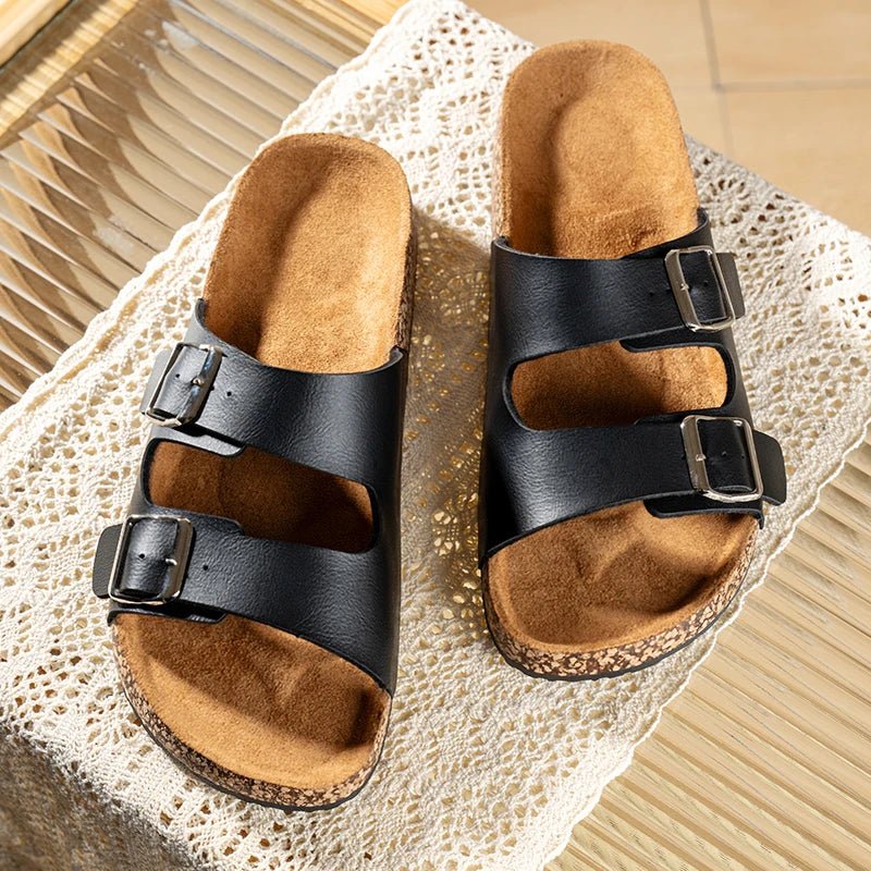 Natura™ Organic Leather Slippers (Brown US 5.5 - 6 / EU 36 - 37) - | Zavonix