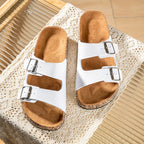 Natura™ Organic Leather Slippers (Brown US 5.5 - 6 / EU 36 - 37) - | Zavonix