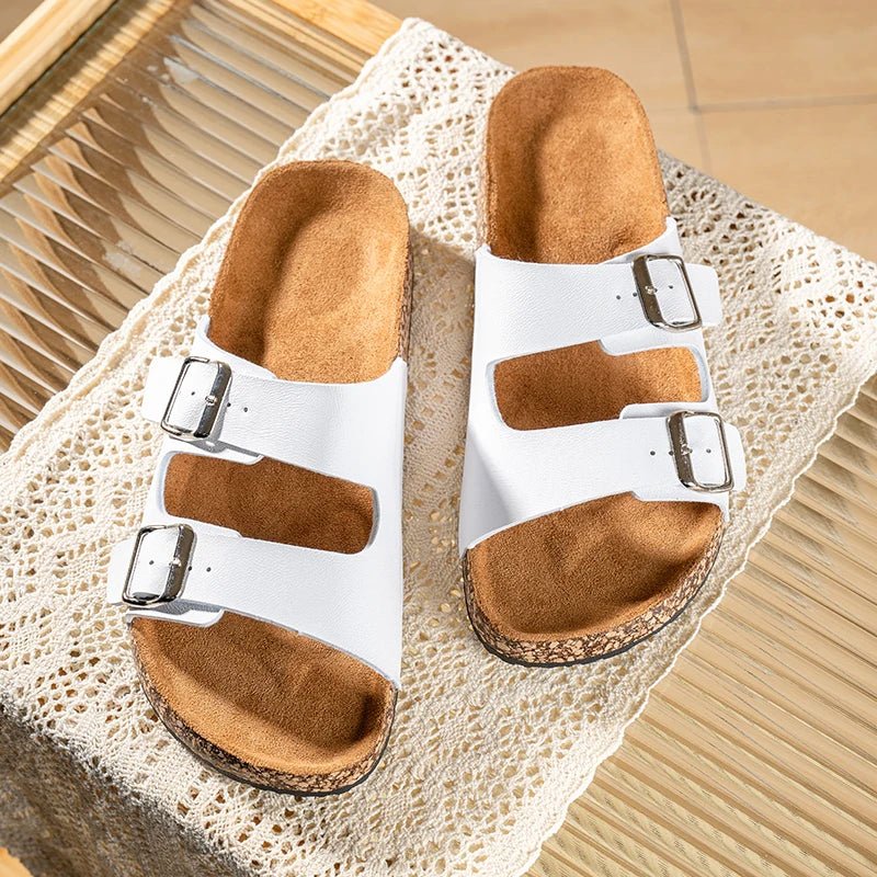 Natura™ Organic Leather Slippers (Brown US 5.5 - 6 / EU 36 - 37) - | Zavonix