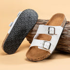 Natura™ Organic Leather Slippers (Brown US 5.5 - 6 / EU 36 - 37) - | Zavonix
