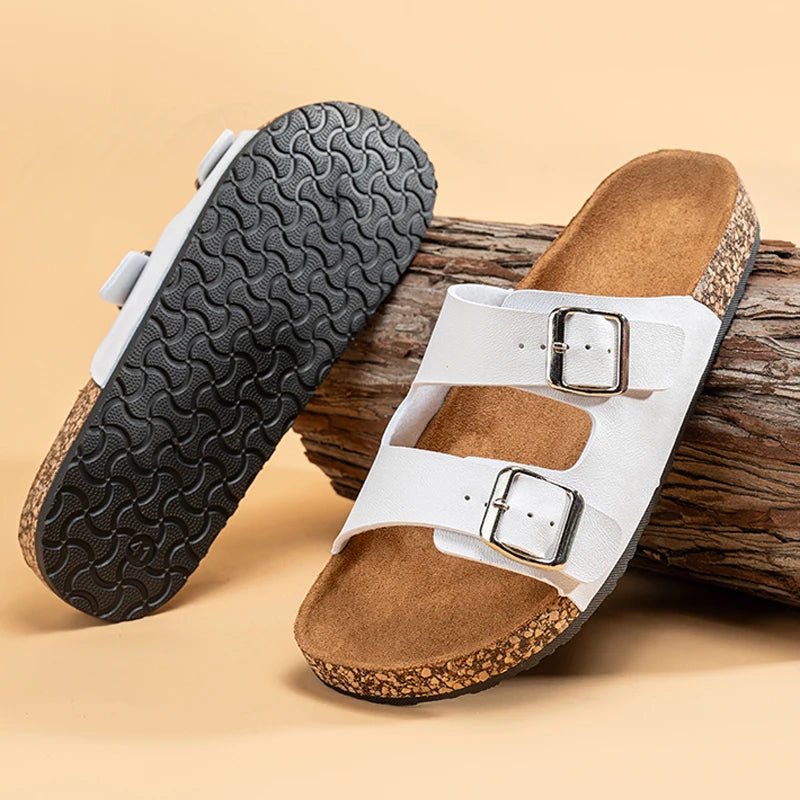 Natura™ Organic Leather Slippers (Brown US 5.5 - 6 / EU 36 - 37) - | Zavonix