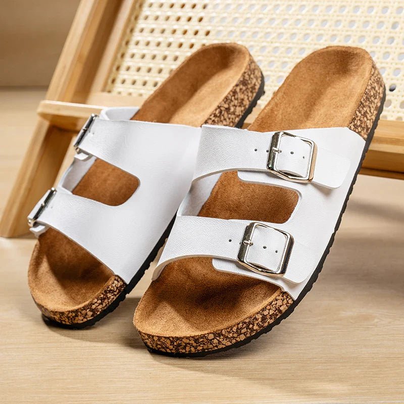 Natura™ Organic Leather Slippers (Brown US 5.5 - 6 / EU 36 - 37) - | Zavonix
