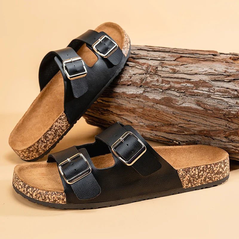 Natura™ Organic Leather Slippers (Brown US 5.5 - 6 / EU 36 - 37) - | Zavonix