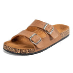 Natura™ Organic Leather Slippers (Brown US 5.5 - 6 / EU 36 - 37) - | Zavonix