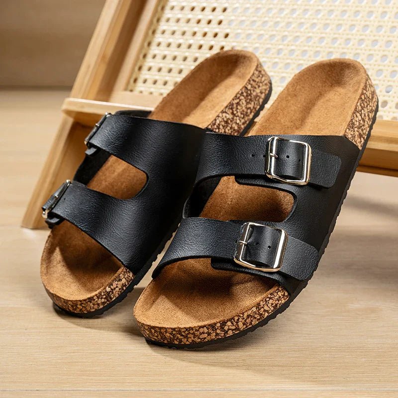 Natura™ Organic Leather Slippers (Brown US 5.5 - 6 / EU 36 - 37) - | Zavonix