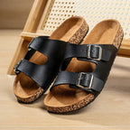 Natura™ Organic Leather Slippers (Brown US 5.5 - 6 / EU 36 - 37) - | Zavonix