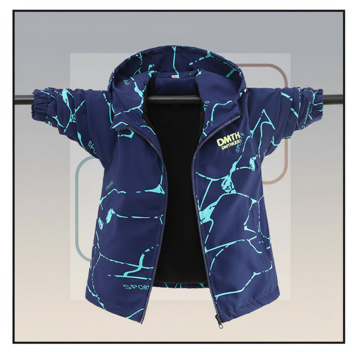 Navy hooded kids&
