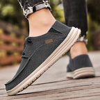 Canvas Slip - On Sneakers Nomad (Gray 5.5) - Men's Shoes | Zavonix