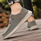 Canvas Slip - On Sneakers Nomad (Gray 5.5) - Men's Shoes | Zavonix