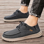 Canvas Slip - On Sneakers Nomad (Gray 5.5) - Men's Shoes | Zavonix