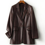 NATASHA™ GENUINE LEATHER JACKET (Maroon XS) - | Zavonix