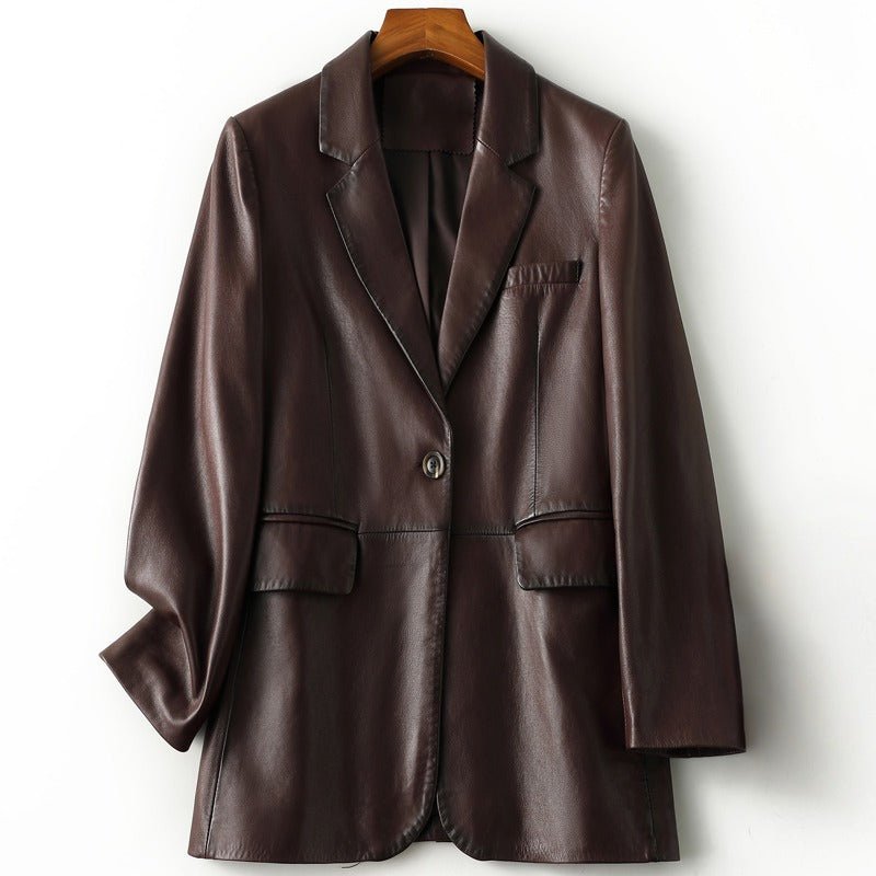 NATASHA™ GENUINE LEATHER JACKET (Maroon XS) - | Zavonix