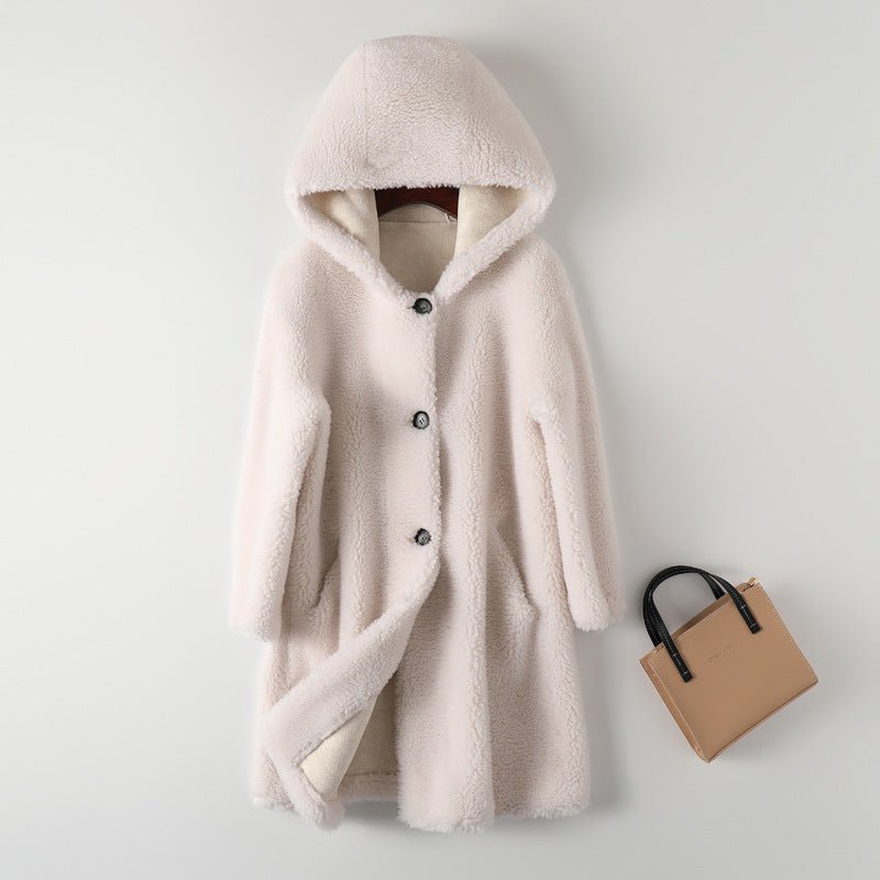 NIVA™ HOODED WOOL JACKET (White XS) - | Zavonix