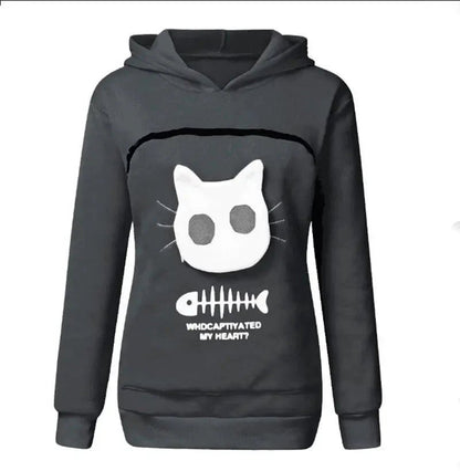 Nivara — Fleece-Kapuzenpullover mit Kängurutasche für kleine Katzen