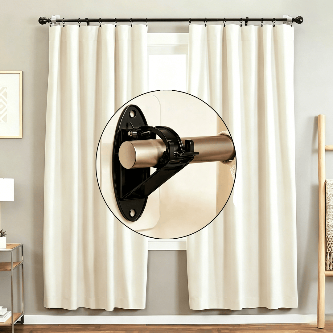 No Drill Adhesive Curtain Rod Brackets Product Image 01