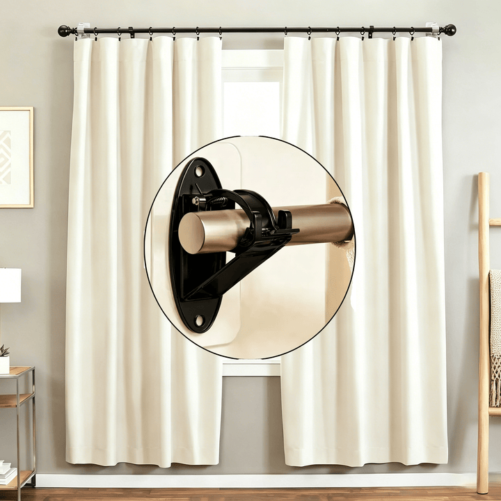 No Drill Adhesive Curtain Rod Brackets Product Image 01