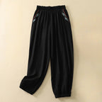 NOA LINEN PANTS (Black XS) - | Zavonix