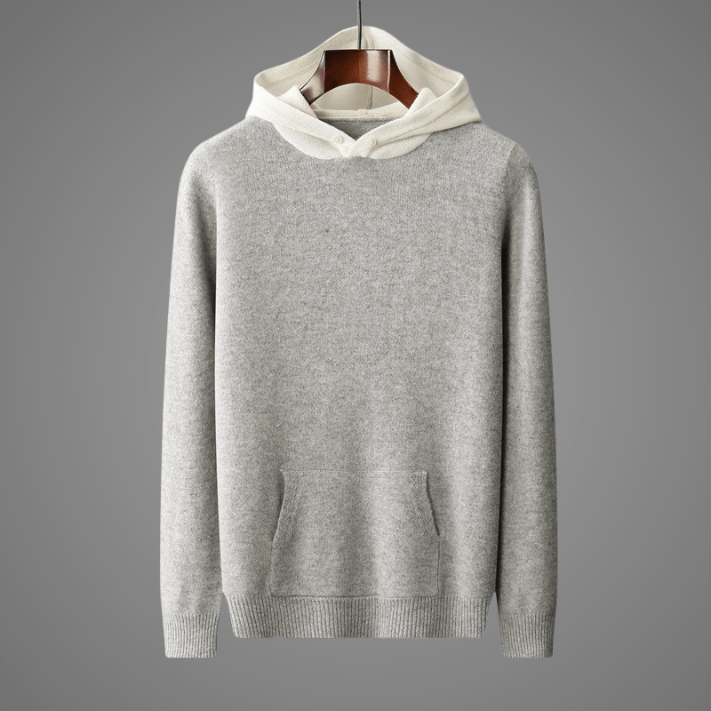 Noamix — Merino Wool Hoodie with Lightweight Warmth and Breathability (Gray - White XS) - | Zavonix