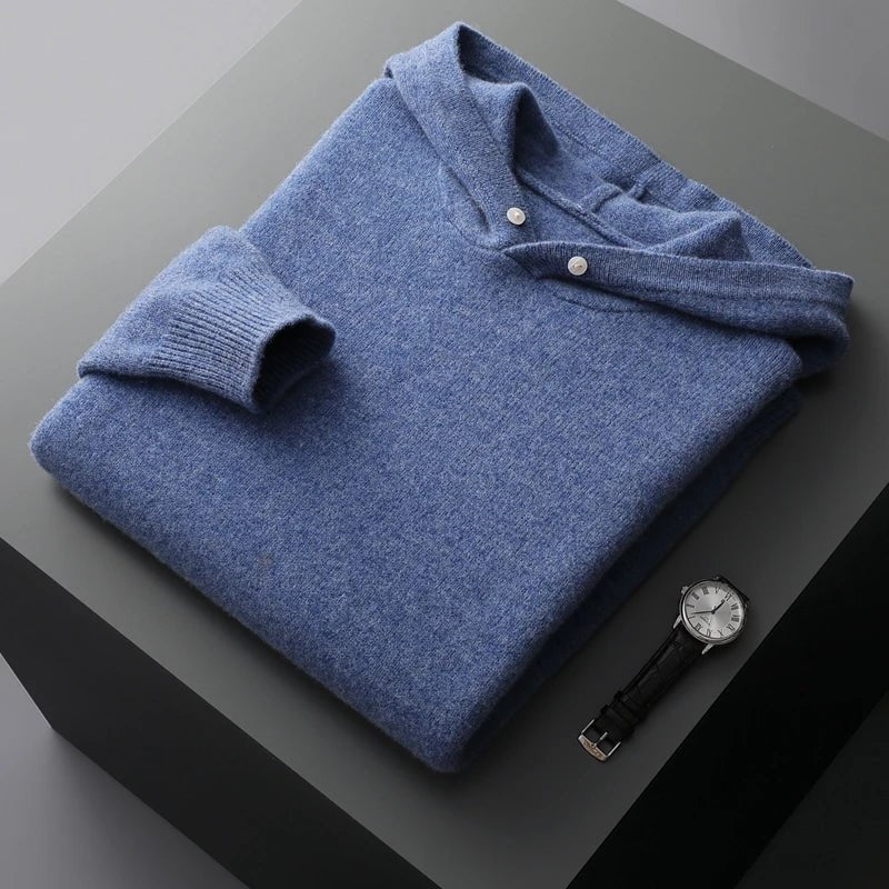 Noamix — Merino Wool Hoodie with Lightweight Warmth and Breathability (Blue XS) - | Zavonix