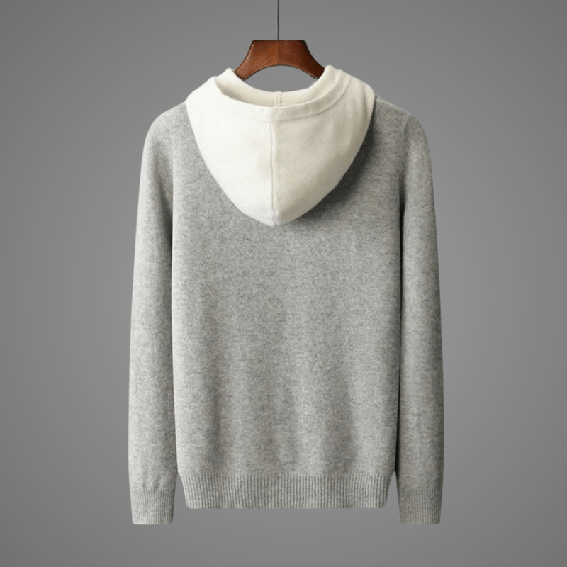 Noamix — Merino Wool Hoodie with Lightweight Warmth and Breathability (Gray - White XS) - | Zavonix