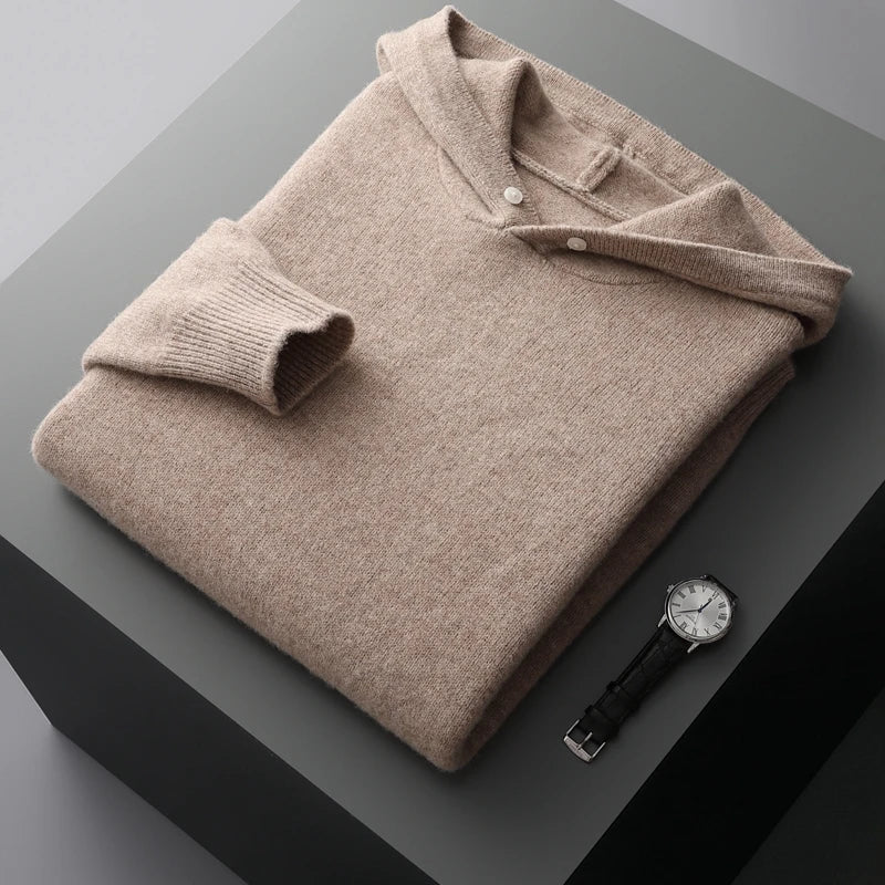 Noamix — Merino Wool Hoodie with Lightweight Warmth and Breathability (Camel XS) - | Zavonix
