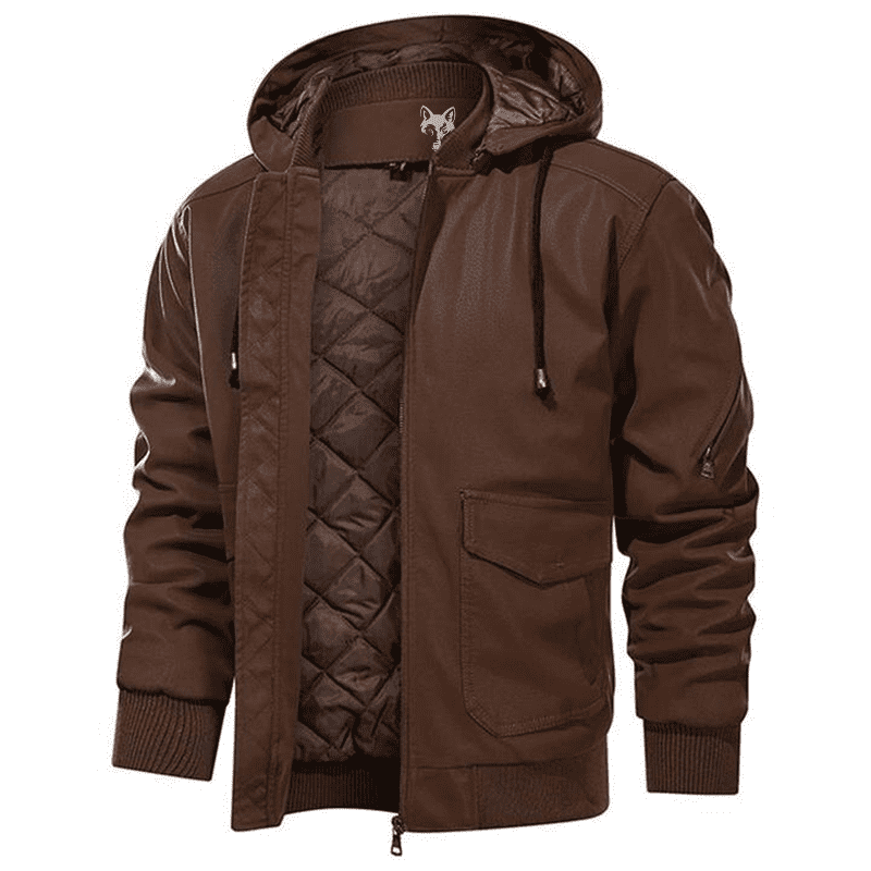 Nocturne - Leather Jacket (Brown S) - Jacket | Zavonix
