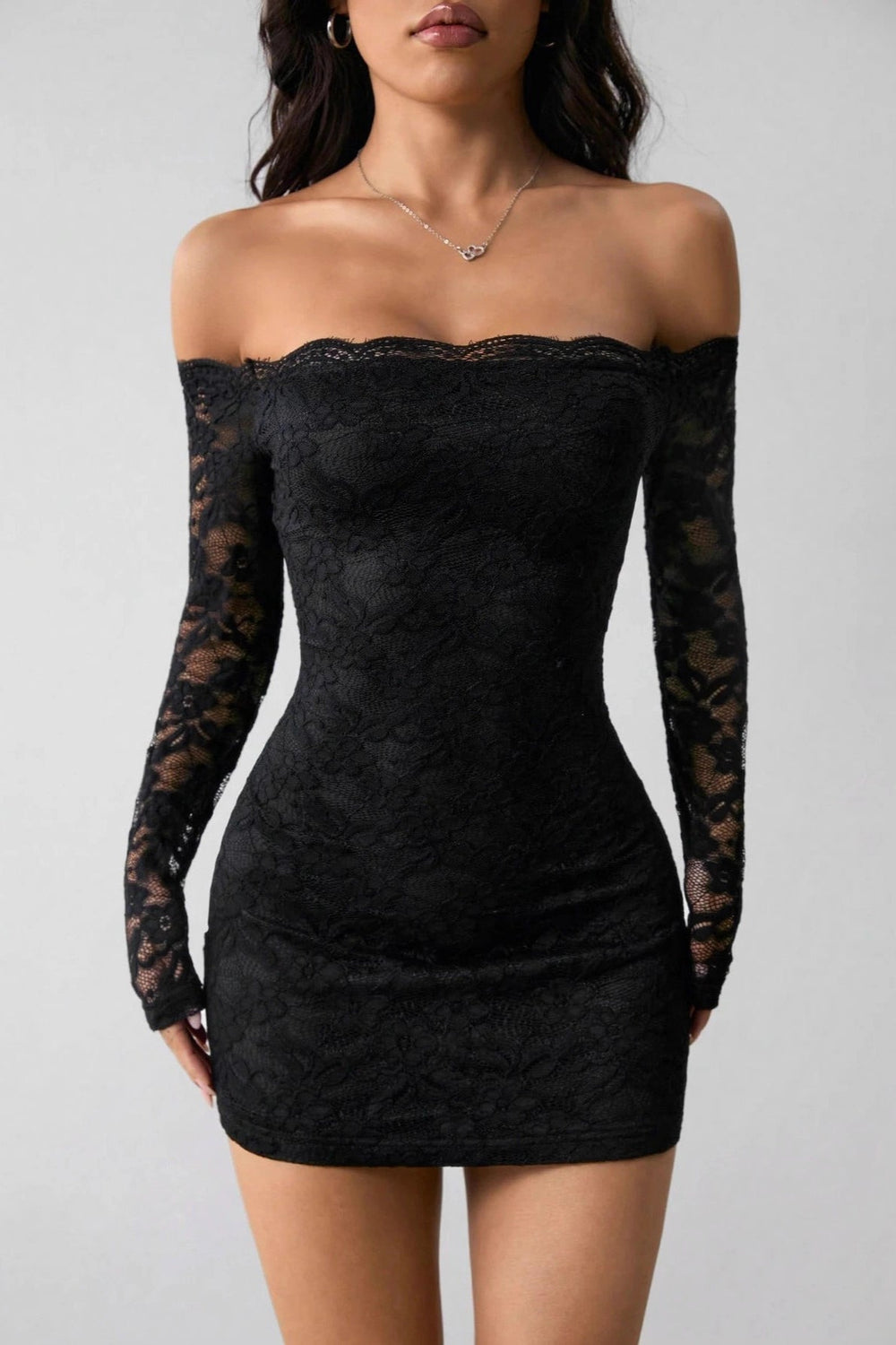 Noirelle Off-Shoulder Lace Dress product image 2