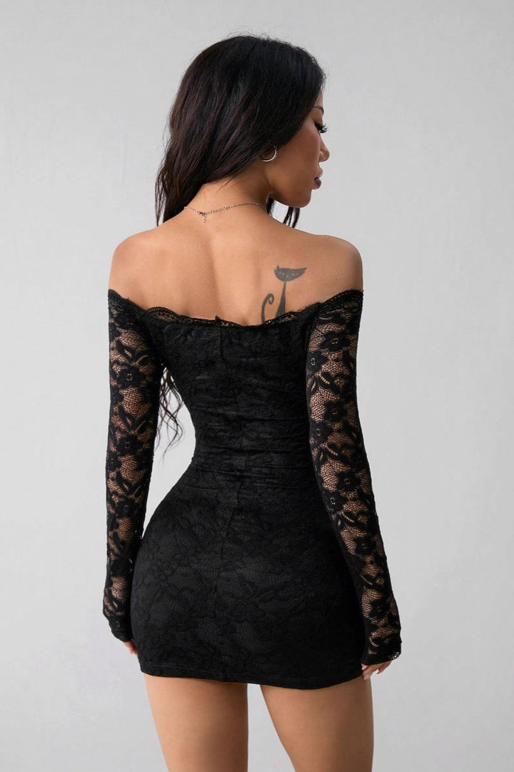 Noirelle Off-Shoulder Lace Dress product image 5