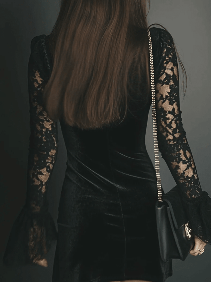 Noirelle Velvet-Look Mini Dress product image 6