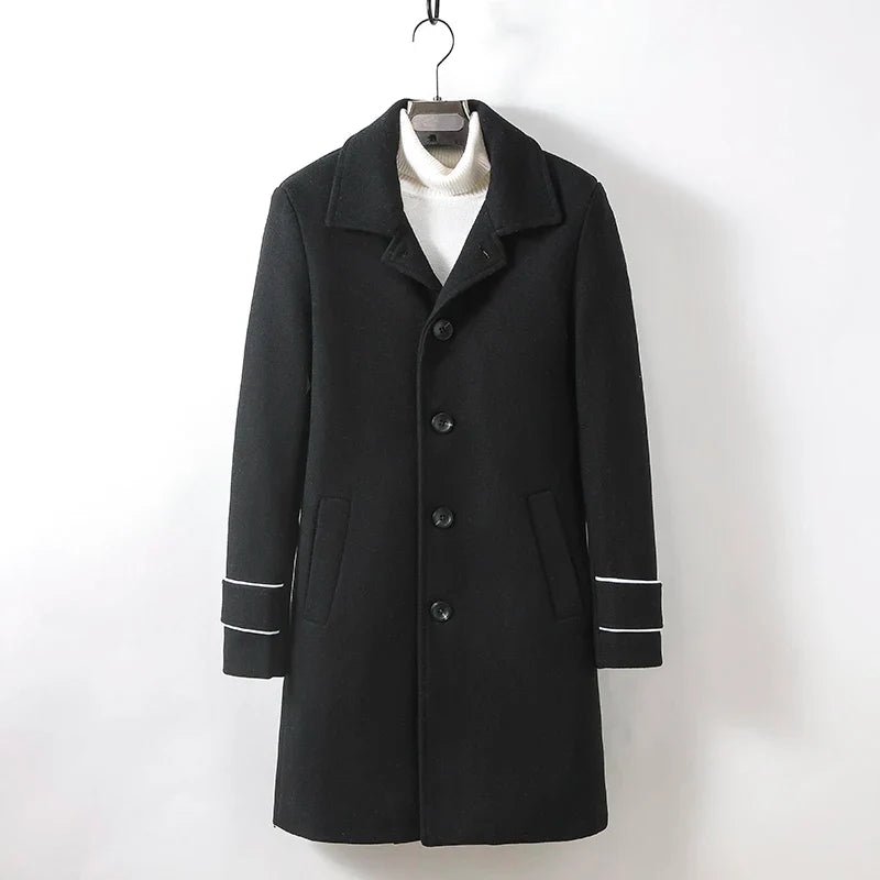 Nolan — Premium Wool Trench Coat with Modern Button Details (Cream S) - | Zavonix