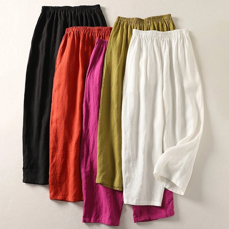 Nolen — Lightweight Linen Pants for Comfortable Warm Weather Wear (White XS) - | Zavonix