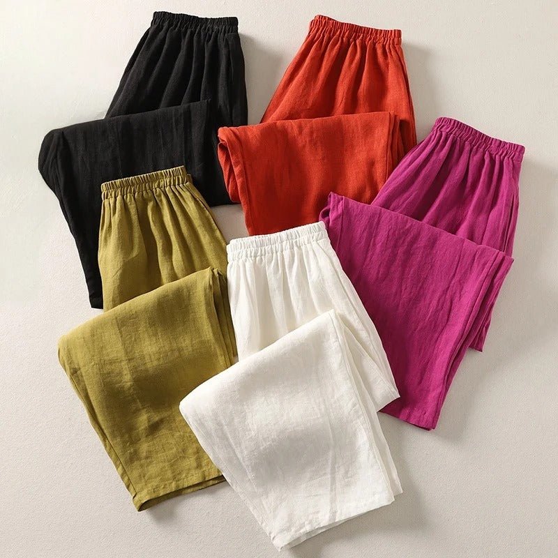 Nolen — Lightweight Linen Pants for Comfortable Warm Weather Wear (White XS) - | Zavonix