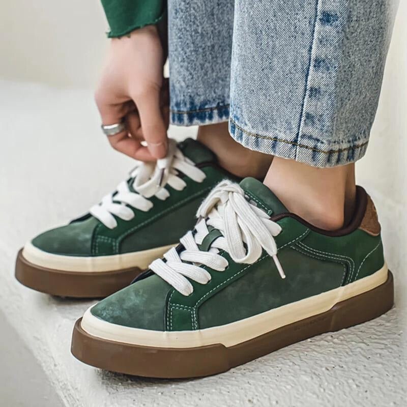 Norla — Classic Suede Sneakers for Breathable Comfort and Durability (Green 6) - | Zavonix