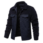 Norla — Insulated Cotton Fleece Jacket with Snap Closures (Blue S) - | Zavonix